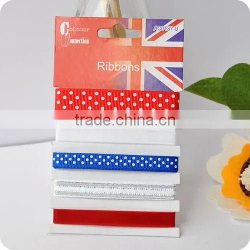 pattern ribbon, grosgrain ribbon , ribbon set , scrapbooking ribbon, ribbon for bowing