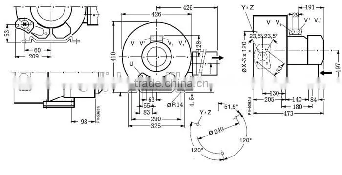 FPZ plastic transfer suction blower