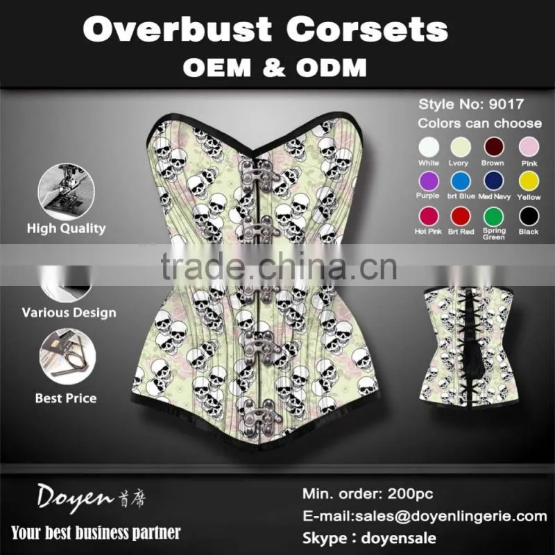 overbust gothic steampunk waist training elastic corsets sale cheap