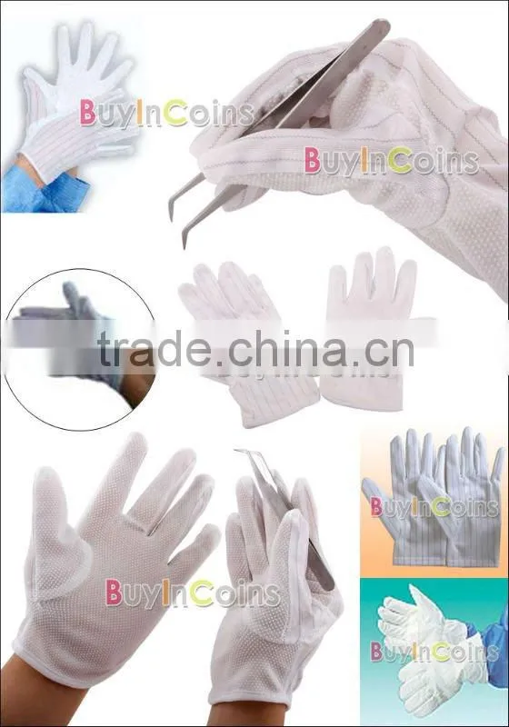 polyester esd glove (used in electronic,micro-electronic field)