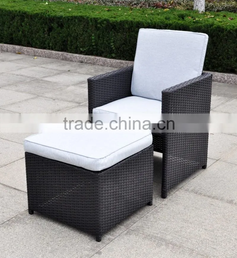 Wholesale Rectangular Classic Rattan Dinner Table Set Outdoor Furniture