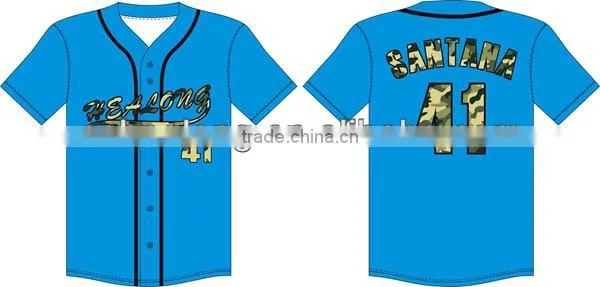 trendy design custom sublimated camo baseball jerseys 2014