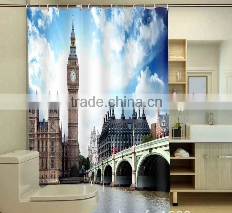 Photo Printed Various Bridge Shower Curtain