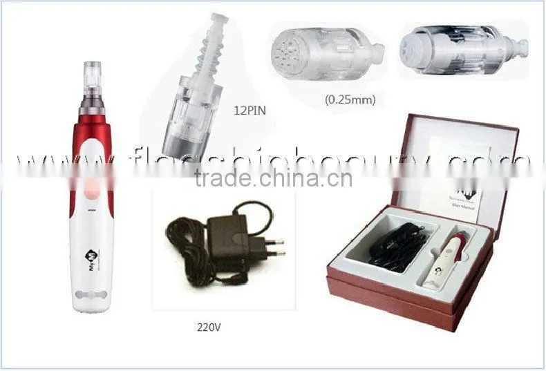 2014 vibration micro needle roller therapy microneedle derma pen