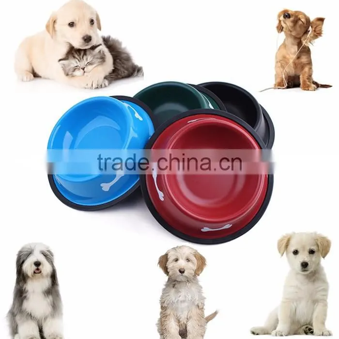 Stainless Steel Dog Bowl * Rust Proof with Non-Skid Durable Natural Rubber Base That Won't Slip * 32oz (Dry Weight) Pet Feeding