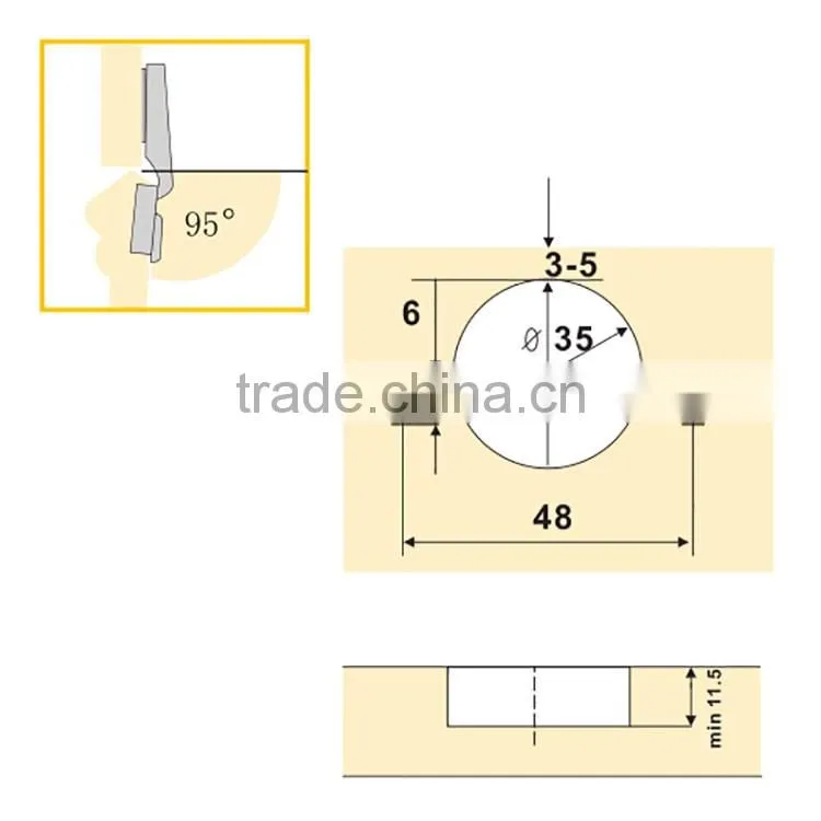 Furniture Hinge Type Cabinet Hydraulic Door Hinge