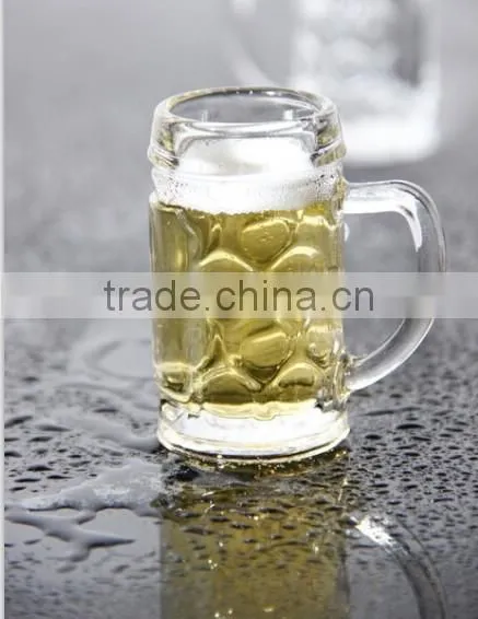 beer glass clear glass with handle