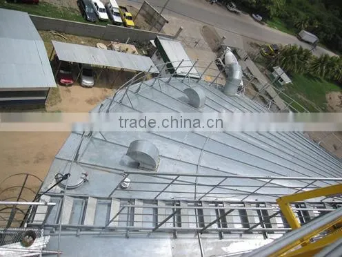 CNC processed corn storage silo grain steel silo with ventilation system