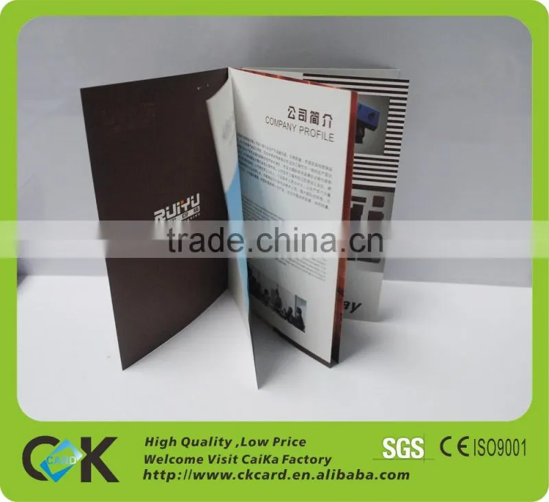 Competitive price!Printing folded paper flyers from gold manufacture