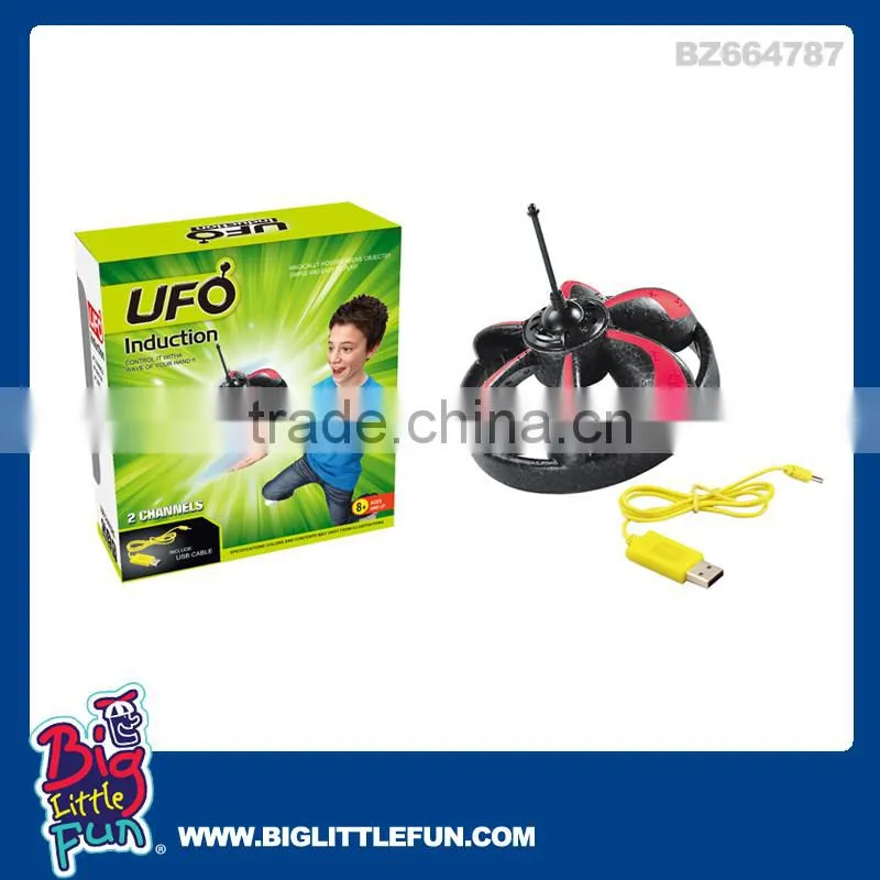 2 channel inductive remote control ufo flying saucer with light and USB