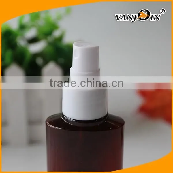 100ml Oval Amber Mist Spray Bottle with White Pumper Sprayer