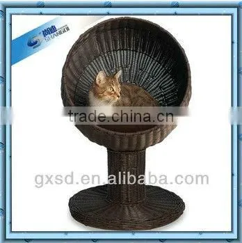 S&D handicraft luxury waterproof durable plastic rattan bed pet