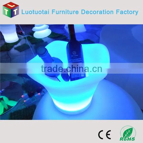 Color Changing Led Wine Bucket/ Rechargeable Led Ice Bucket/Led Lighted Ice Bucket