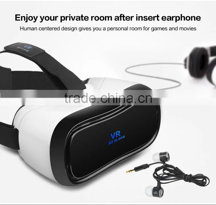2016 New Arrival All In One Vr 3d ABS Plastic VR Glasses 3D glasses