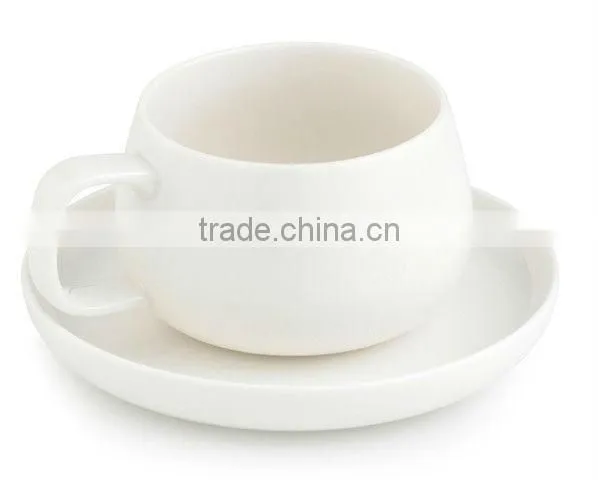 new bone china porcelain coffee cup and saucer