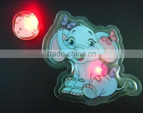 Custom fashion individualistic flashing LED PVC patch/budge for garment
