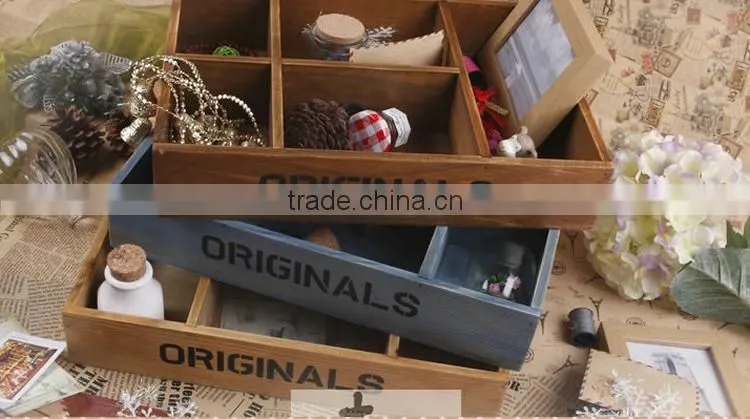 Style restoring ancient ways wooden sewing box