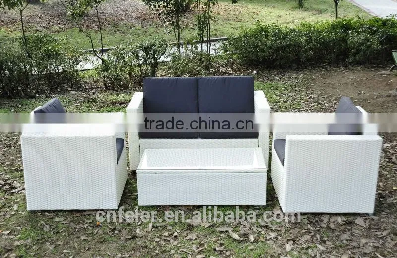 outdoor synthetic furniture thick rattan sofa