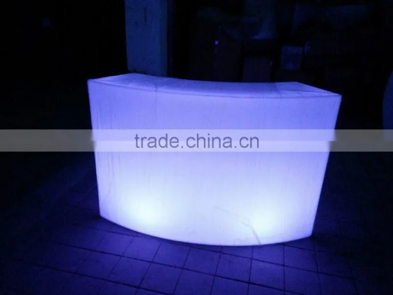 Hot sale 2016 plastic led events furnitures/led bar counter/led furnitures