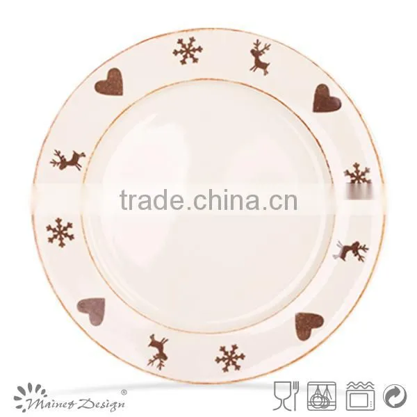 chritmas ceramic plate/ceramic christmas plate/ceramic gift plate