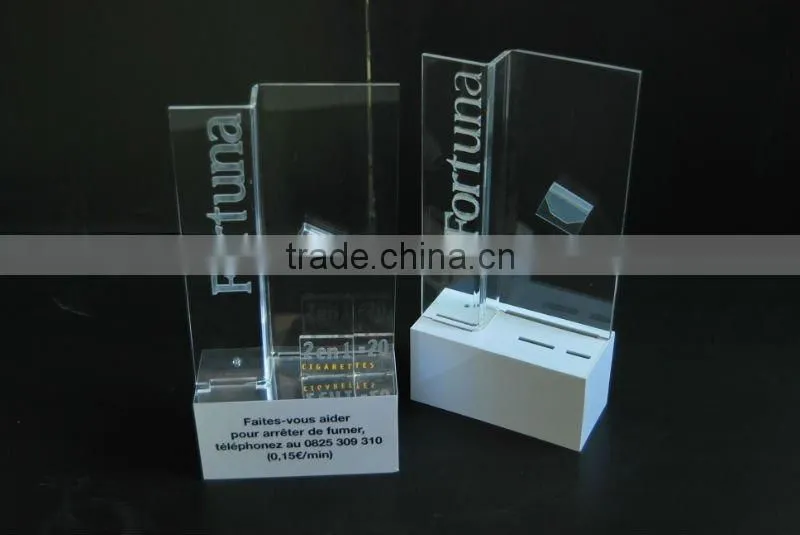 vacuum forming acrylic table display sign for exhibition