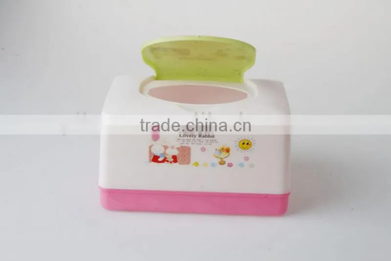 Flip Type Rectangular OEM Plastic Tissue Box