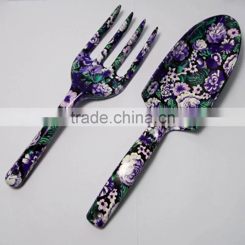Hot sale lady mini size hand floral printed garden tool shovel