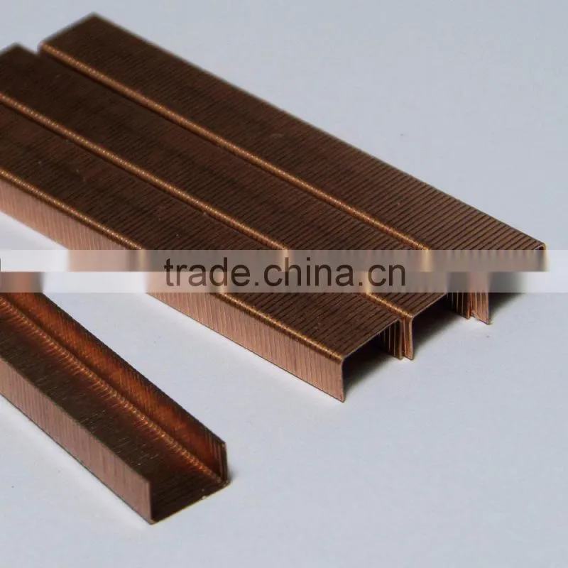 Office quality mini coppered staples 6/4