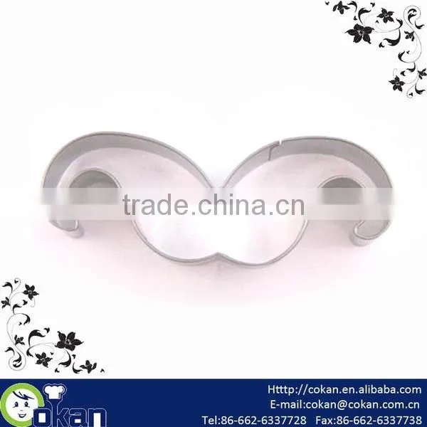 Beard Shape Stainless Steel Cookie Cutter with botton,Biscuit Cutter CK-CM0053