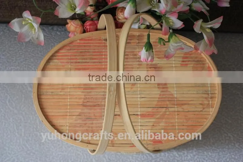 2015 new bamboo picnic basket