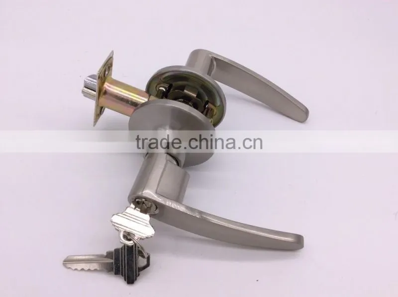zinc commercial room office hotel glass heavy duty security door lever handle cylinder lock