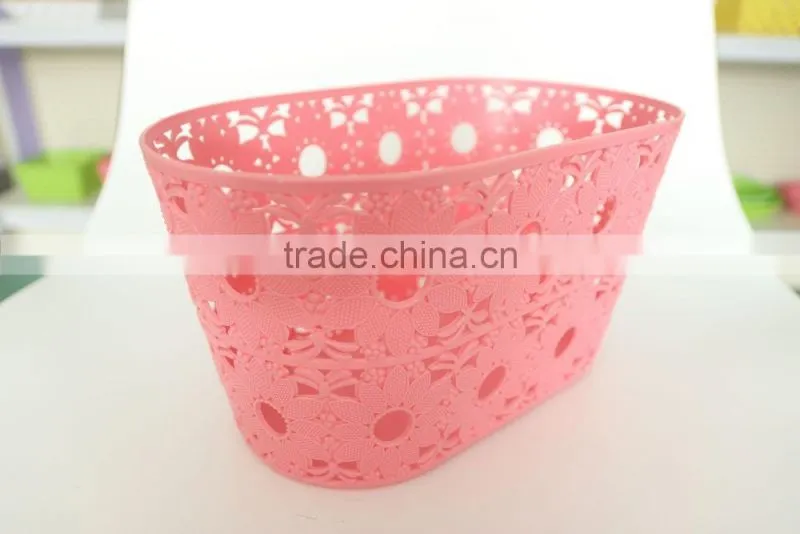2016 New Type plastic pp storage basket with sunflower