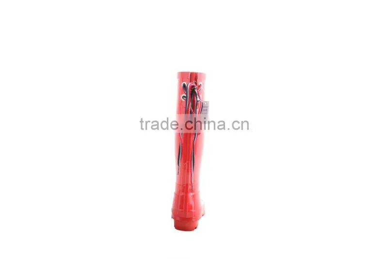 woman high tube rubber rain boots