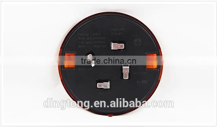 Round led truck and trailer back lamp 12v 24v led rear tail lamps