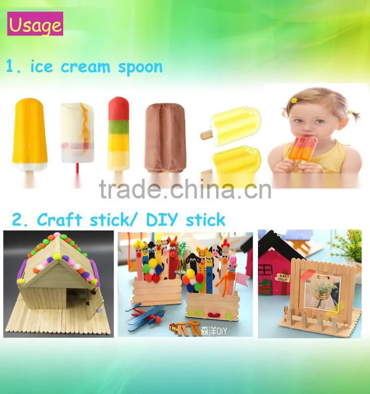 individually paper wrapped birchwood ice cream sppon