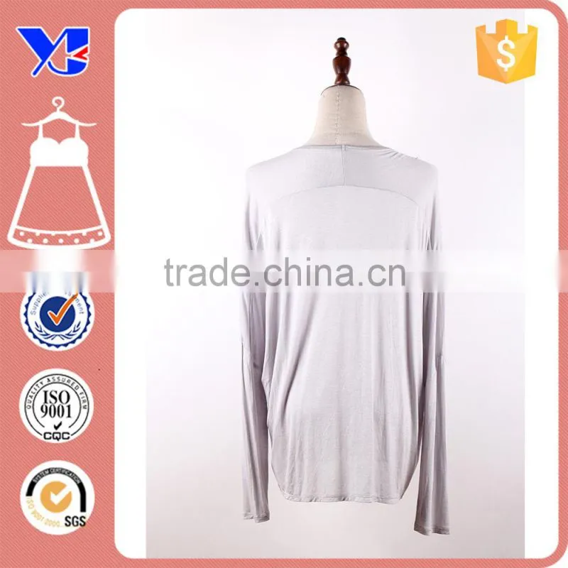 Guangzhou factory sell boat neckline cropped hem basic 140G cotton T-shirt