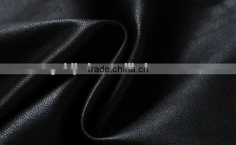 real sheep leather skirts PU leather beautiful step skirts High-waisted Pencil Skirt