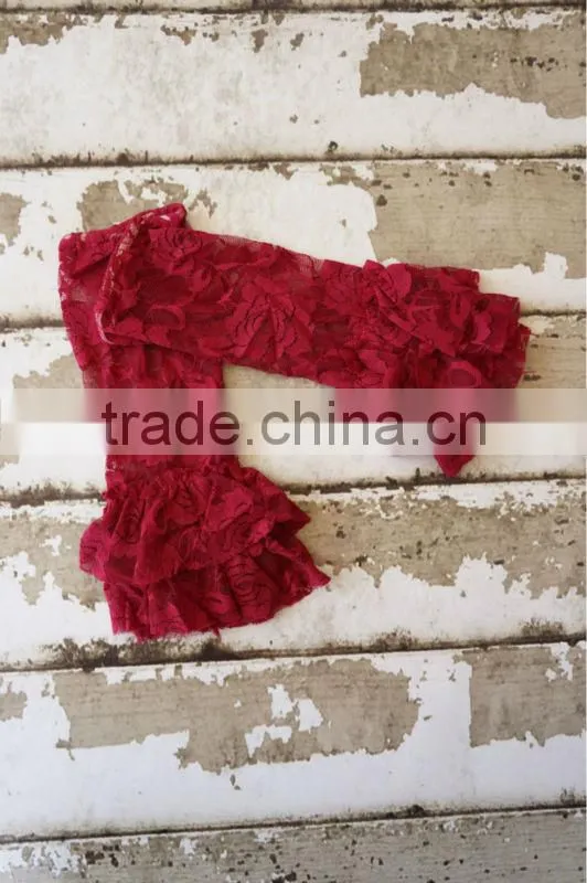Baby leg warmer lace fabric rose pattern legging ruffles clothing wholesale