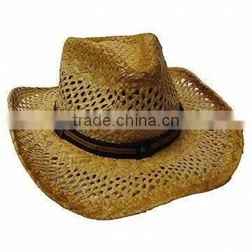 Women's Patch Work Raffia Straw Bucket Hat