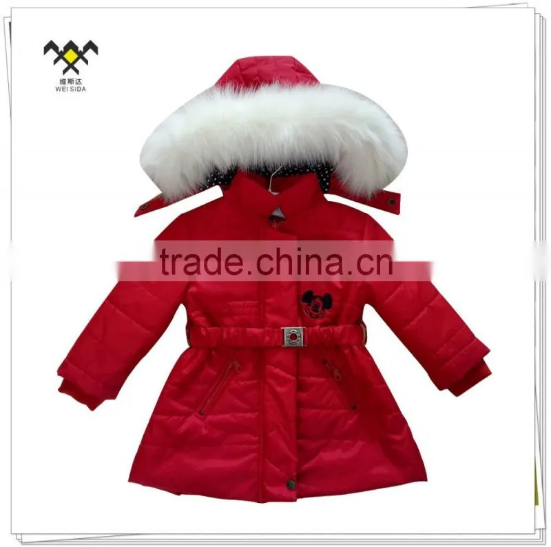 red girl zipper winter quilted denim jackets