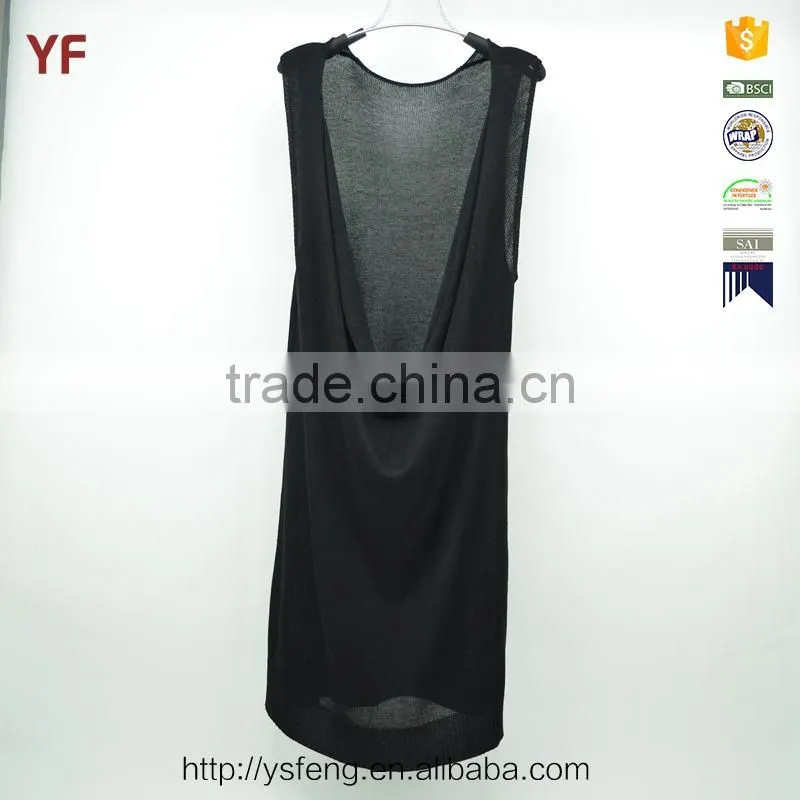 Black Halter Dress Ladies Simple Fashion Sexy Sweater Girls Party Dresses