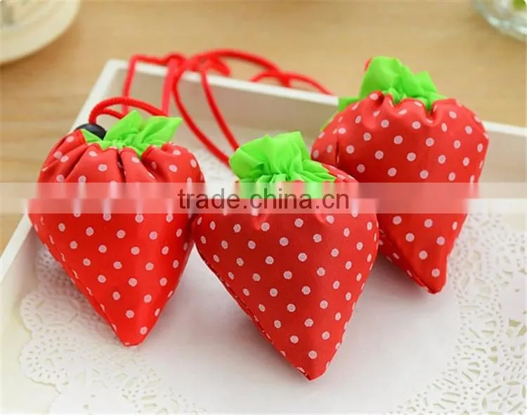 Eco Storage Handbags Strawberry Foldable Shopping Tote Reusable Shopping Bag