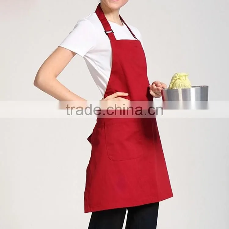China factory buy green with pocket cotton T/C polyester OEM oil & waterproof promotion gift apron