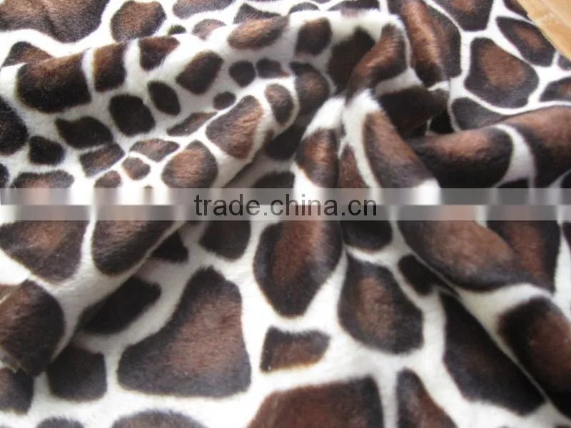 100% Polyester Printed velboa fabric JL-54