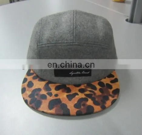 Leopard Sewing Pattern Wool 5 Panel Hat