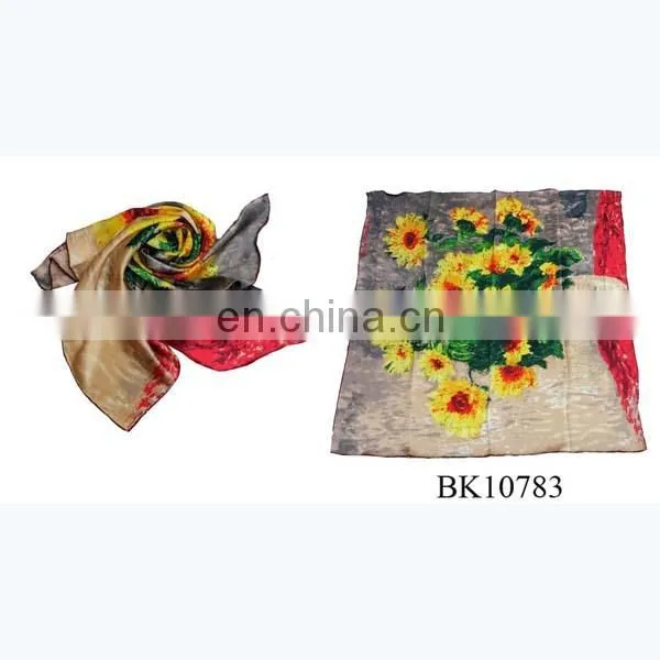 High quality 100% silk 13 momme italian digital silk scarf printing