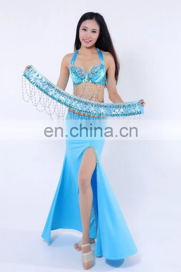 New sequins beading tassel elegant belly dance costumes outfit