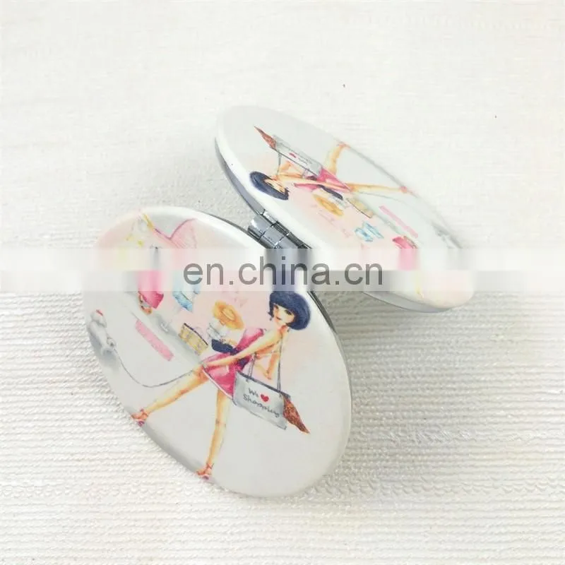 Metal compact mirror compact mirror with logo