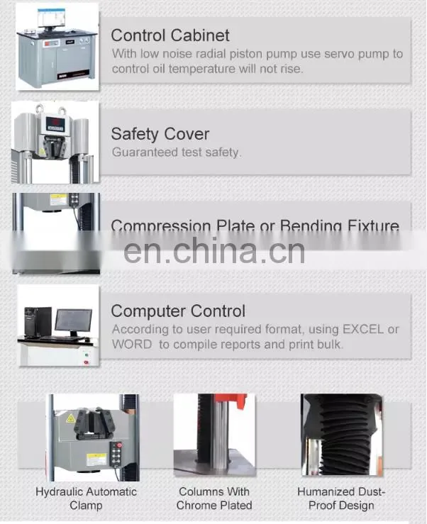WAW-600G 60Ton 600kn Computer-control Hydraulic Universal Tensile Strength Testing Machine For Steel Wire Rod