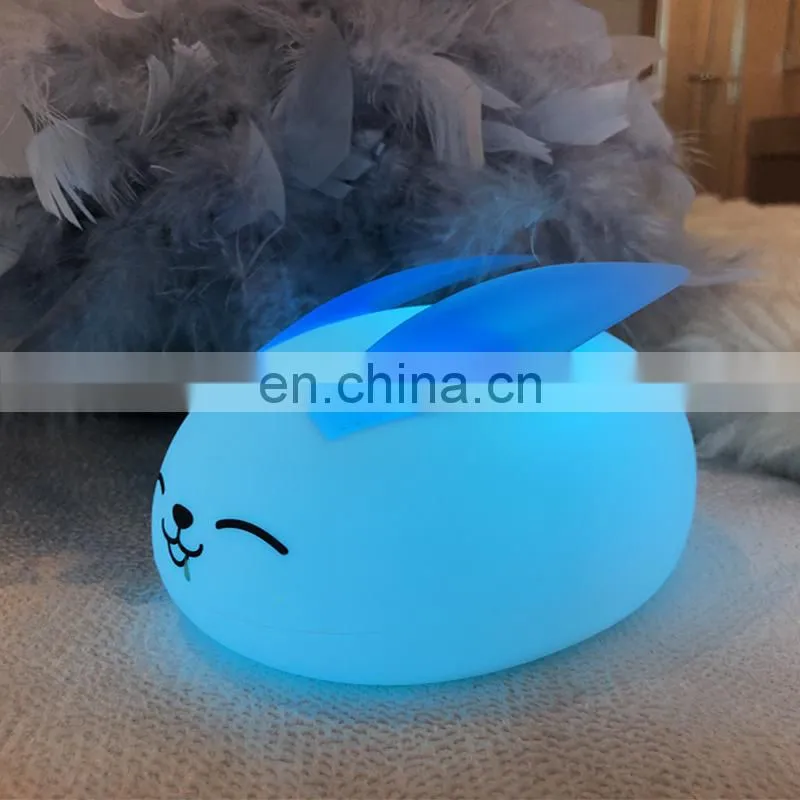 Wholesale silicone lamp cute animal silicone baby night light for kids